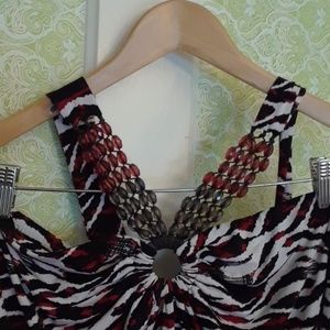 Animal print sun dress size 22